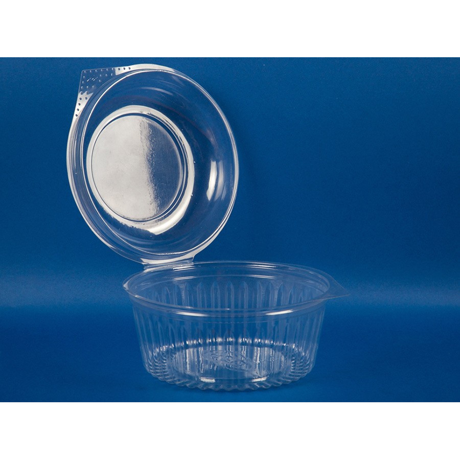 Bowl Transparente Tapa Bisagra Frutaplas Envases Plasticos