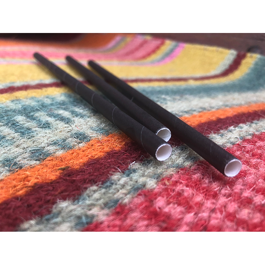 Bombilla Papel negra | Frutaplas | Bombillas de Papel