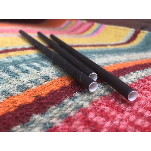 Bombilla Papel negra | Frutaplas | Bombillas de Papel