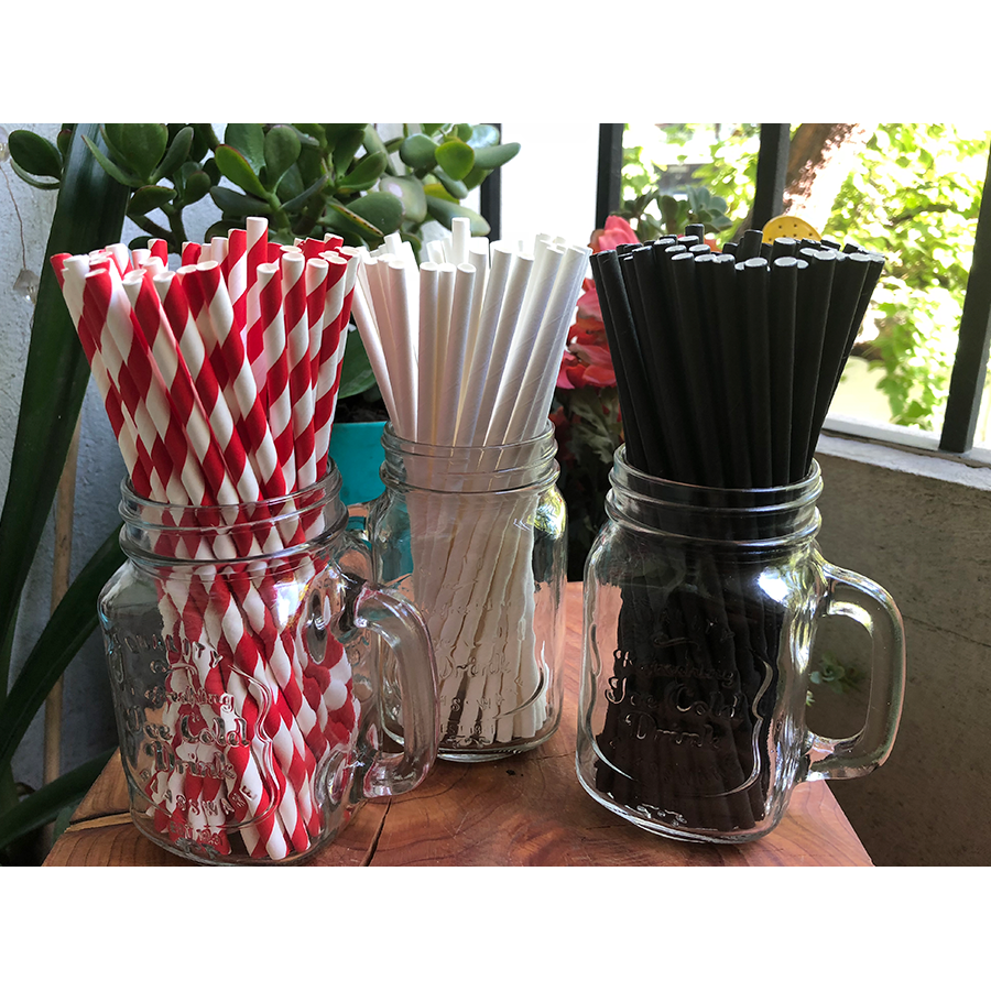 Bombilla Papel negra | Frutaplas | Bombillas de Papel