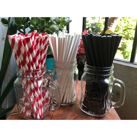 Bombilla Papel negra | Frutaplas | Bombillas de Papel