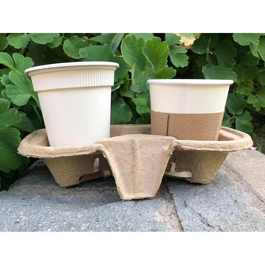 Porta Vaso Eco 2 cavidades| Frutaplas| Envases biodegradables