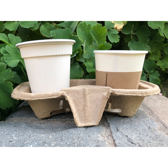 Porta Vaso Eco 2 cavidades| Frutaplas| Envases biodegradables