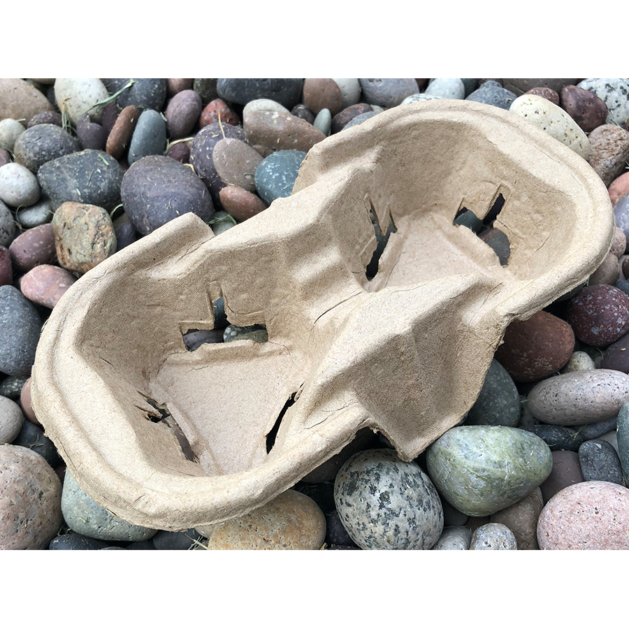 Porta Vaso Eco 2 cavidades| Frutaplas| Envases biodegradables