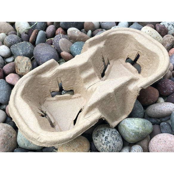 Porta Vaso Eco 2 cavidades| Frutaplas| Envases biodegradables