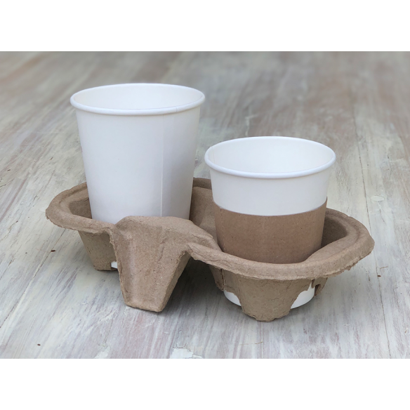 Porta Vaso Eco 2 cavidades| Frutaplas| Envases biodegradables
