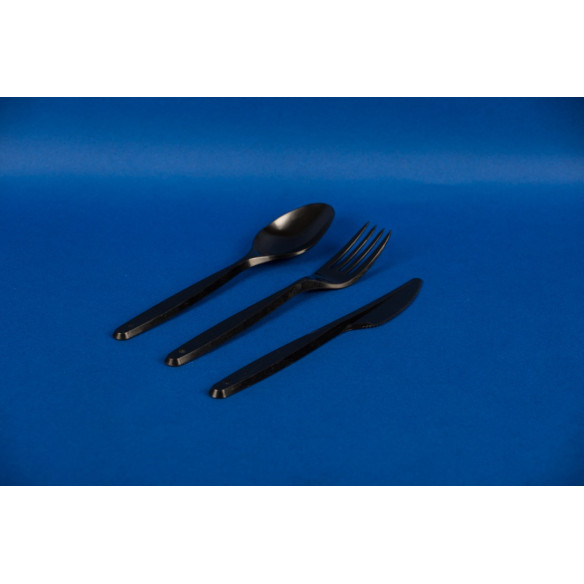 Cuchillo Negro | Frutaplas | Cubiertos De Pl stico