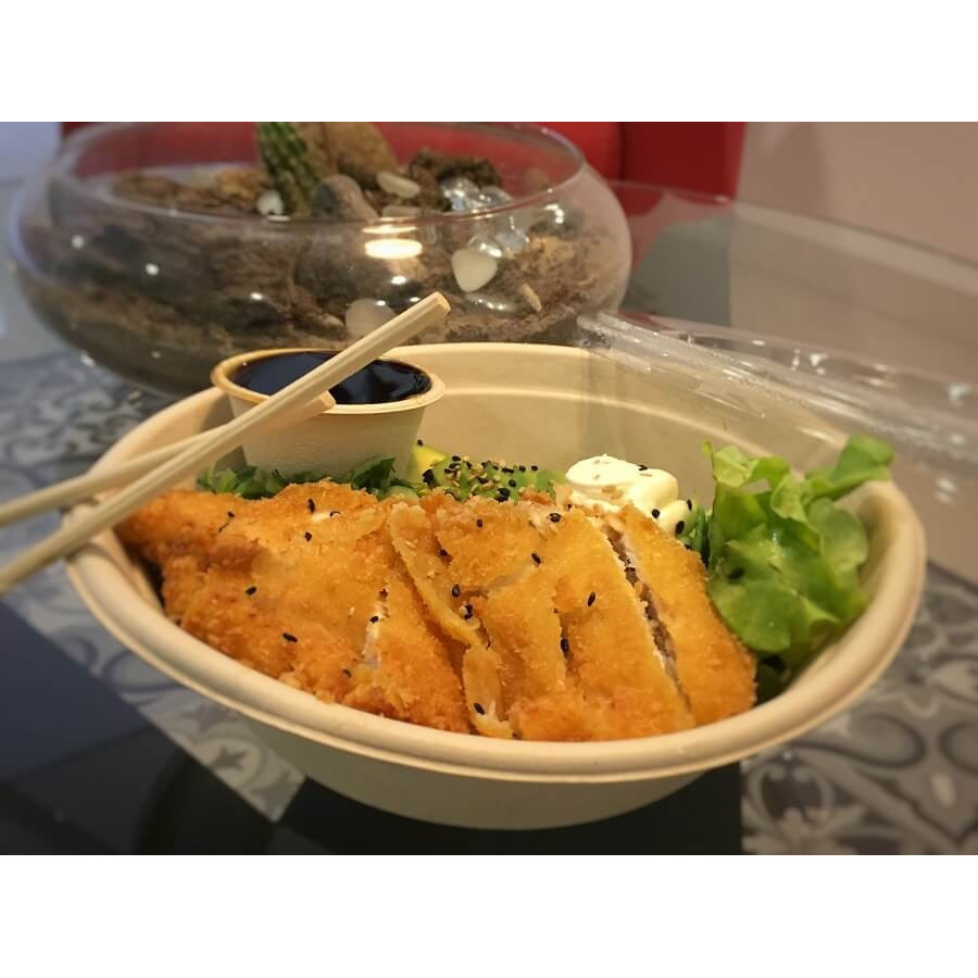 Salad Bowl Biodegradable 32oz c/tapa |Frutaplas|Envases biodegradables