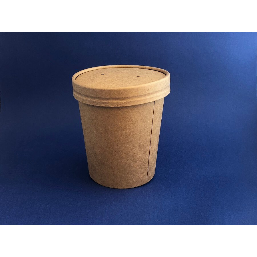 Pote Kraft 16 oz | Frutaplas| Potes Desechables