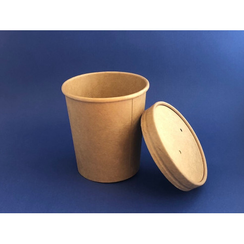 Pote Sopa Kraft 16 oz | Frutaplas| Potes Desechables