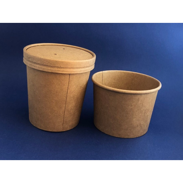 Pote Sopa Kraft 16 oz | Frutaplas| Potes Desechables