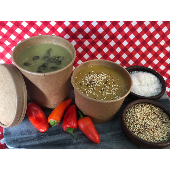 Pote Kraft 16 oz | Frutaplas| Potes Desechables