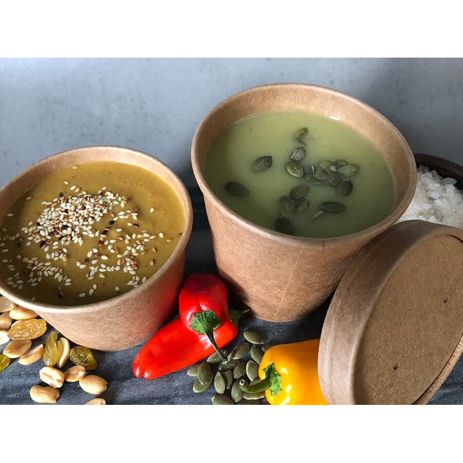 Pote Kraft 16 oz | Frutaplas| Potes Desechables