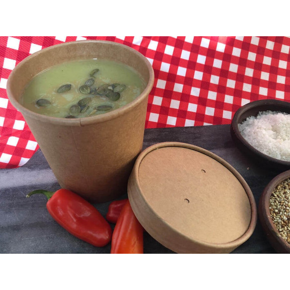 Pote Sopa Kraft 16 oz | Frutaplas| Potes Desechables