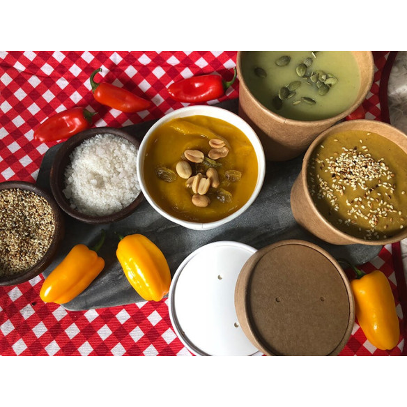 Tapa Eco Pote Sopa 200cc | Frutaplas | Tapas Para Vasos Y Potes