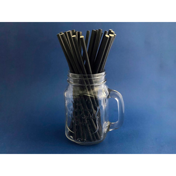 Bombilla Papel negra | Frutaplas | Bombillas de Papel