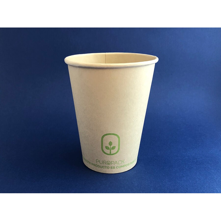 Vaso Bamboo PLA 12 oz| Frutaplas| Envases biodegradables