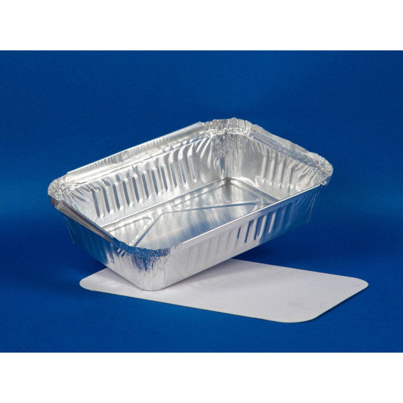 Envase Aluminio Rectangular C5 con Tapa | Frutaplas