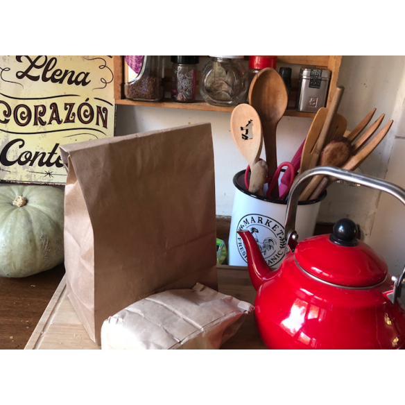 Bolsa Papel Delivery Fondo Cuadrado M | Frutaplas | Papel Y Carton