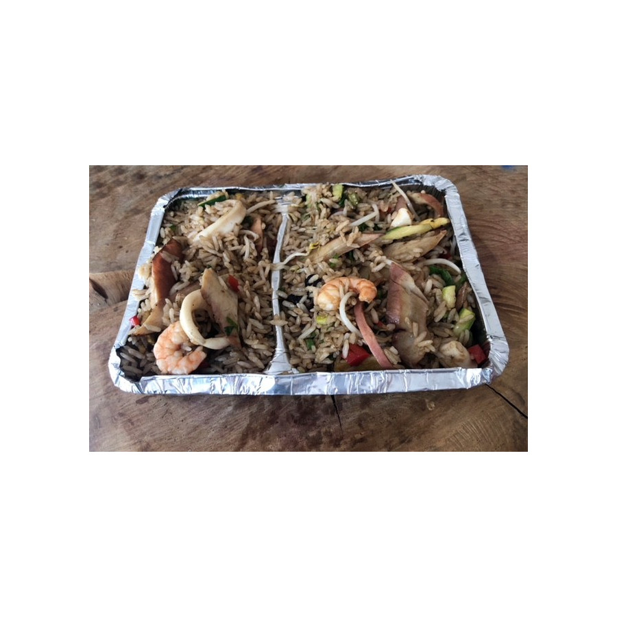 Envase Aluminio Rectangular C-25 con Tapa | Envases Desechables Frutaplas