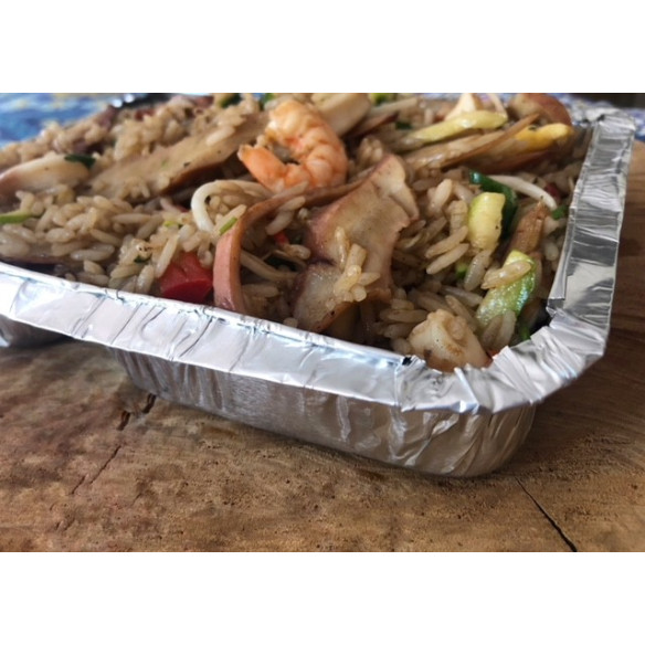 Envase Aluminio Rectangular C-10/L con Tapa | Frutaplas |