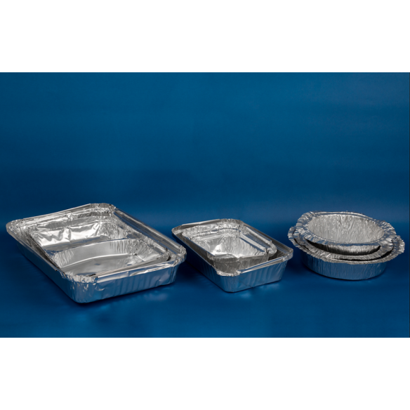 Envase Aluminio Rectangular C-40 con Tapa | Envases Desechables Frutaplas