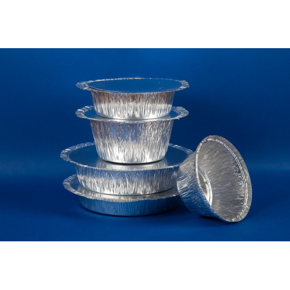 Envase Aluminio Redonda 350 C/Tapa | Frutaplas