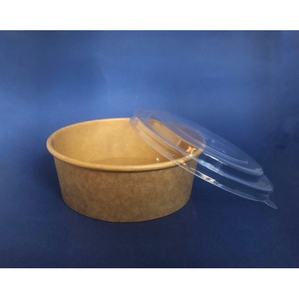 Pote Kraft 1300 con Tapa| Frutaplas | Potes y Pocillos desechables