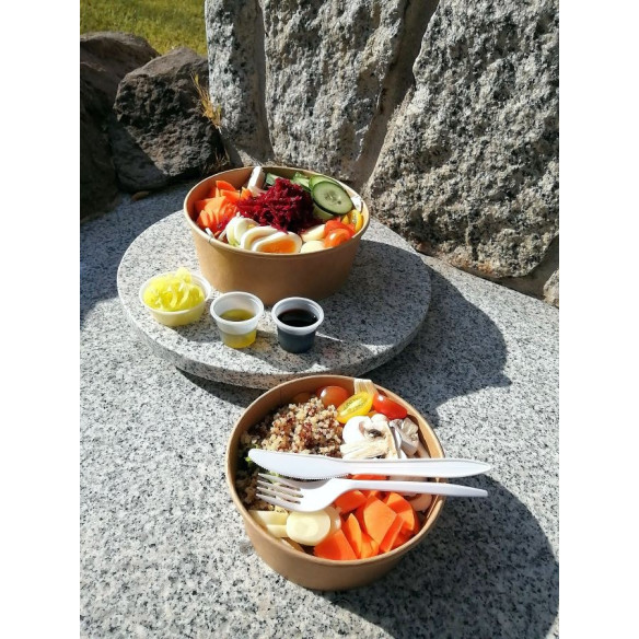 Pote Kraft 750 | Frutaplas | Potes y Pocillos desechables