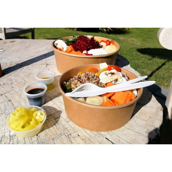 Pote Kraft 750 | Frutaplas | Potes y Pocillos desechables