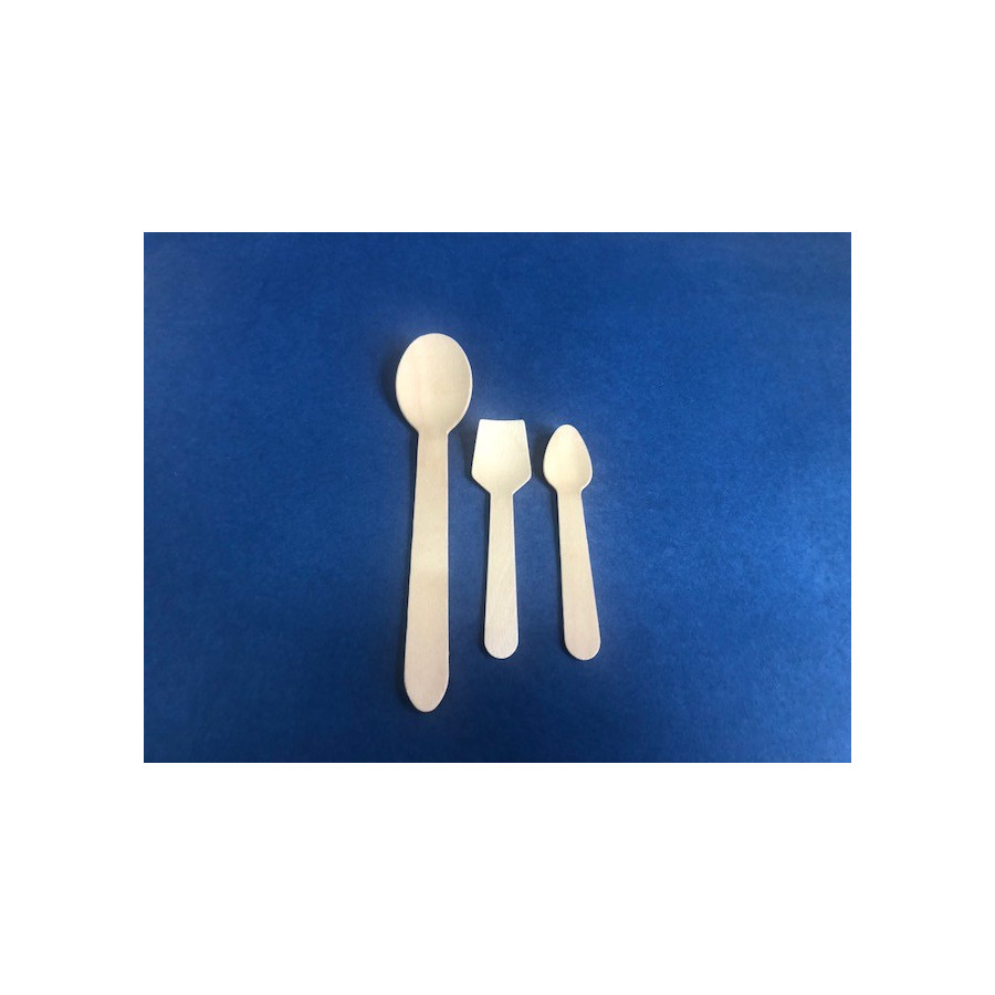 Cucharita de Madera para Helado| Frutaplas | Cubiertos Biodegradables