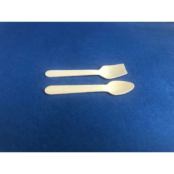 Cucharita de Madera para Helado| Frutaplas | Cubiertos Biodegradables