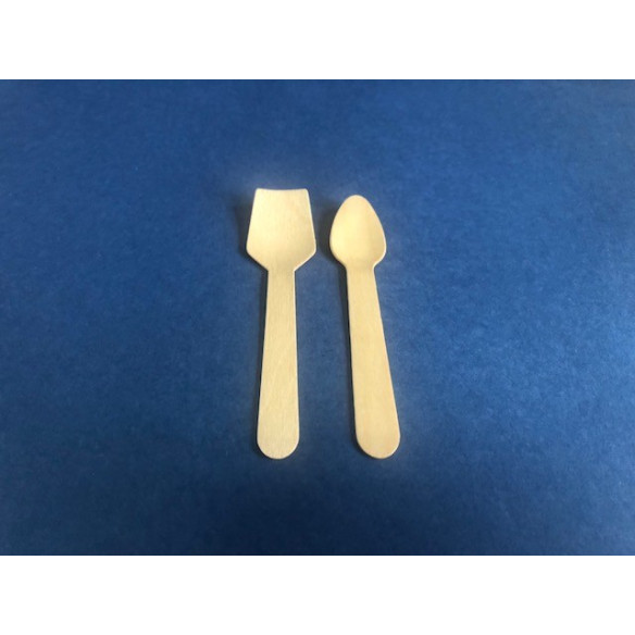 Cucharita Madera| Frutaplas | Cubiertos Biodegradables