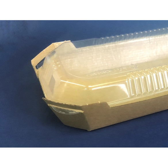 Bandeja Kraft Pro con Tapa S| Papel y Carton| Frutaplas