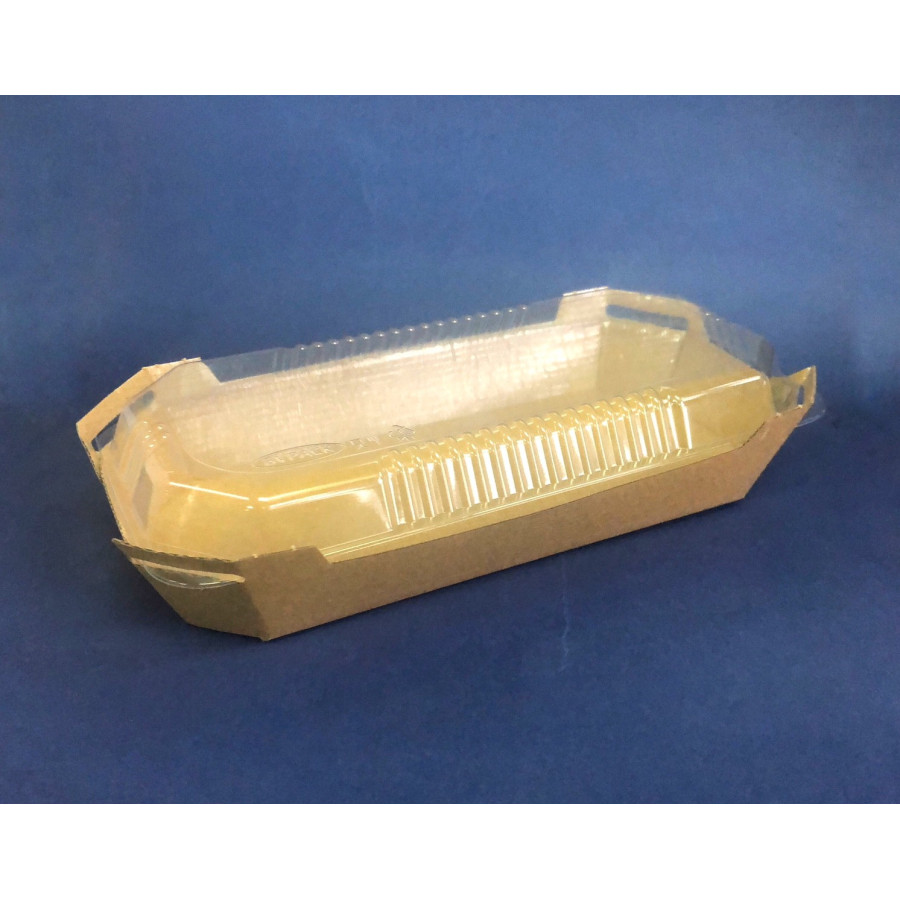 Bandeja Kraft Pro con Tapa M| Papel y Carton| Frutaplas