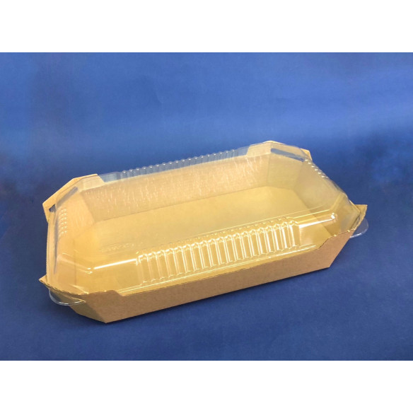 Bandeja Kraft Multiuso con Tapa L| Papel y Carton| Frutaplas