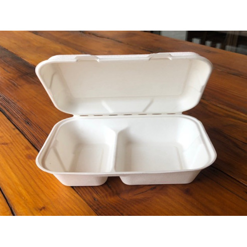 Porta Comida Bio Compostable con Division | Frutaplas | Envases biodegradables