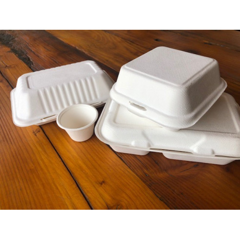 Porta Comida Compostable sin Division  | Frutaplas| Envases biodegradables