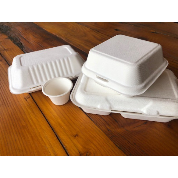 Porta Comida Compostable sin Division  | Frutaplas| Envases biodegradables