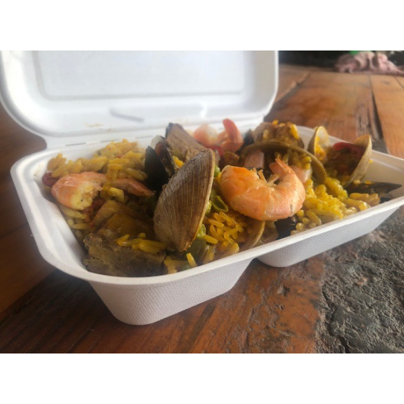 Porta Comida Bio Compostable con Division | Frutaplas | Envases biodegradables