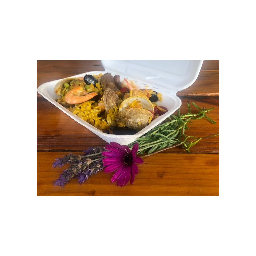 Porta Comida Compostable sin Division  | Frutaplas| Envases biodegradables