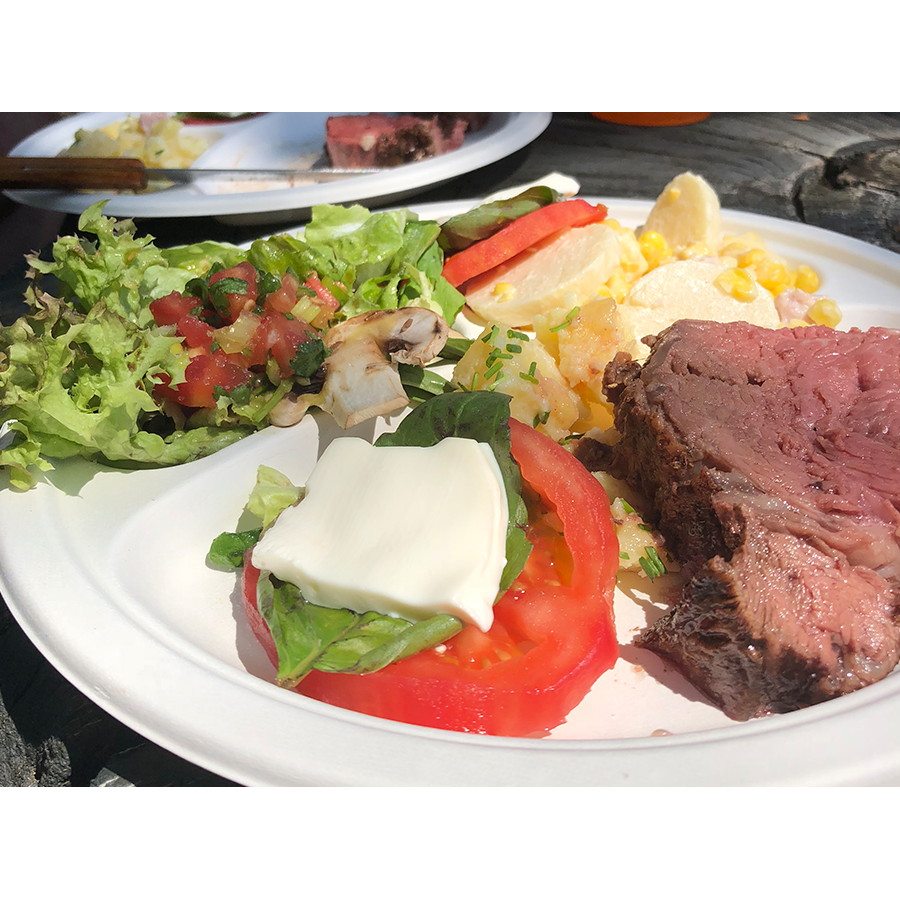 Plato Biodegradable 260 3 divisiones| Frutaplas| Envases biodegradables