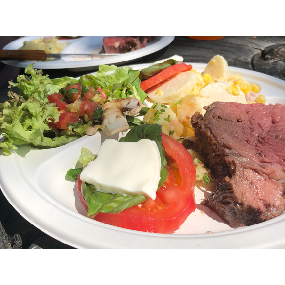 Plato Biodegradable 260 3 divisiones| Frutaplas| Envases biodegradables