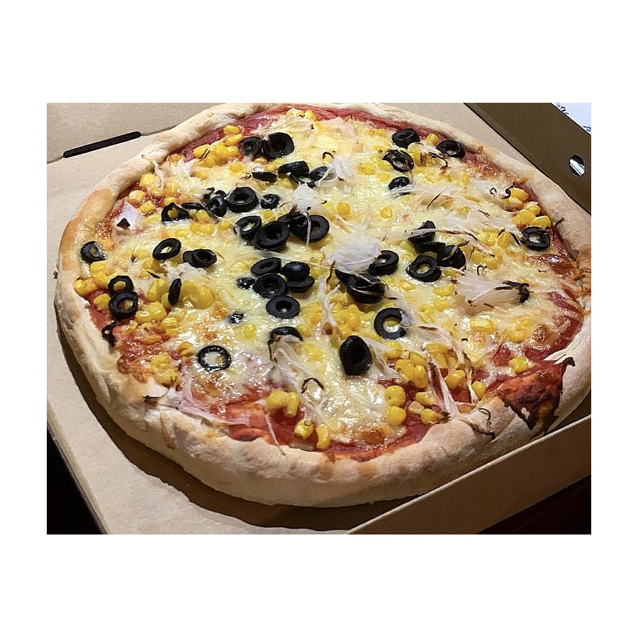 Caja Pizza Kraft Chica 23x23 | Papel y carton | Frutaplas