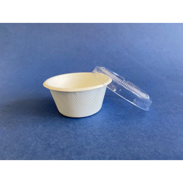 Pocillo Biodegradable Natural 2 oz | Frutaplas| Envases biodegradables