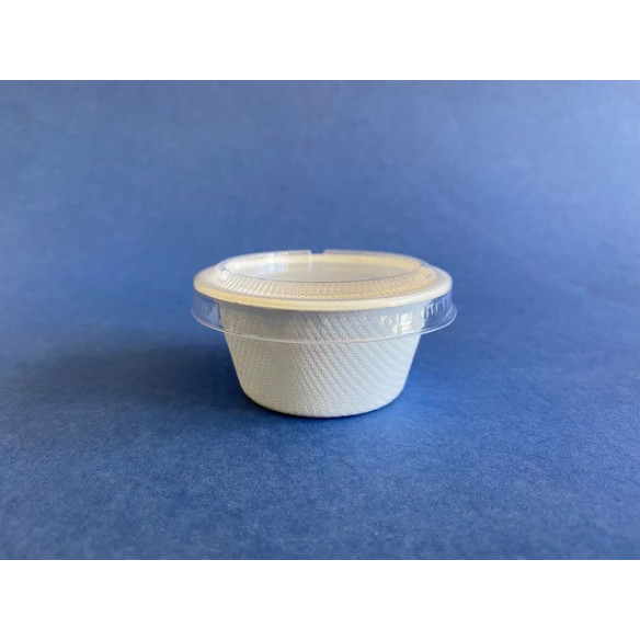 Pocillo Biodegradable Natural 2 oz | Frutaplas| Envases biodegradables