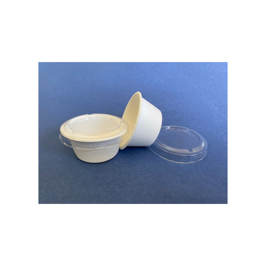 Pocillo Biodegradable Natural 2 oz | Frutaplas| Envases biodegradables