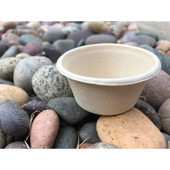 Pocillo Biodegradable Natural 2 oz | Frutaplas| Envases biodegradables