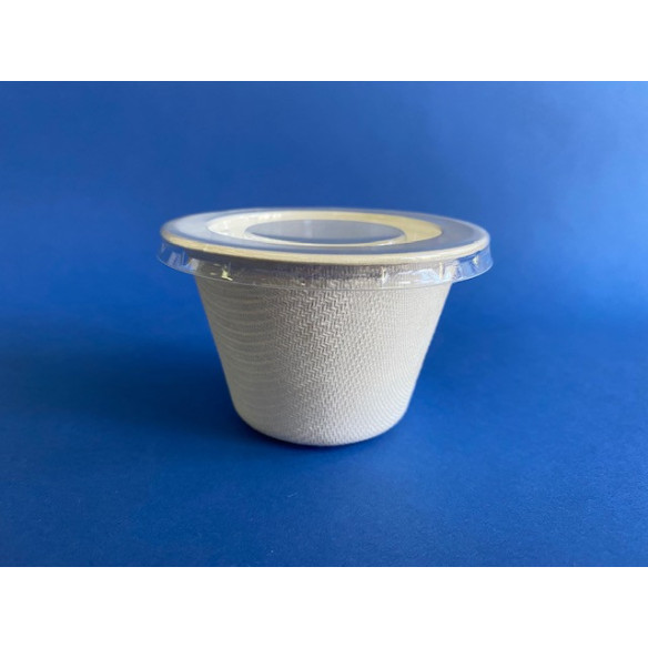 Pocillo Bio 4oz con Tapa | Frutaplas| Envases biodegradables