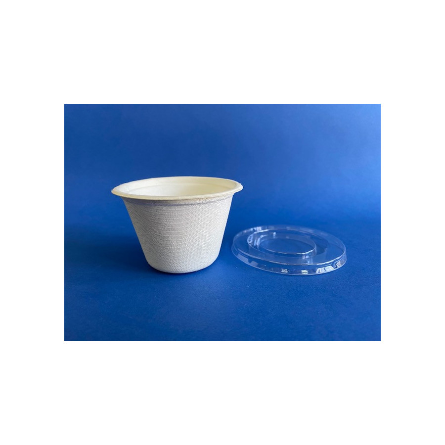 Pocillo Bio 4oz con Tapa | Frutaplas| Envases biodegradables